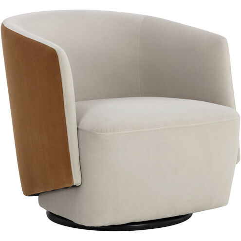 Sarina Meg Taupe / Meg Gold Swivel Lounge Chair, Swivel